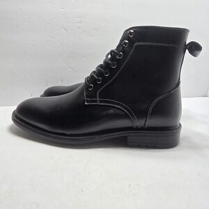 Arkbird Black Leather Lace Up Combat Boots PY20789 Womens Size 9.5 Ankle Boots